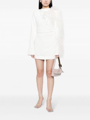 Sukienka koktajlowa w piórka Rachel Gilbert biała
