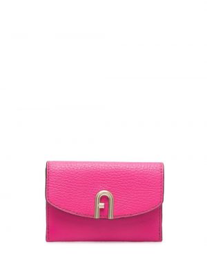 Lær lommebok Furla rosa