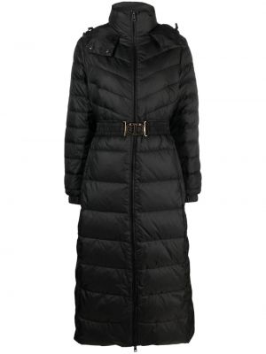 Παλτό με κουκούλα Twinset μαύρο