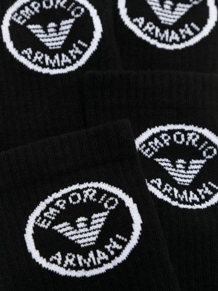 Medvilninės kojines Emporio Armani juoda
