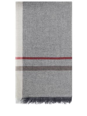 Шерстяной шарф Bertolo Luxury Menswear серый