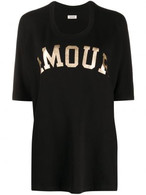 Camiseta con estampado Zadig&voltaire negro