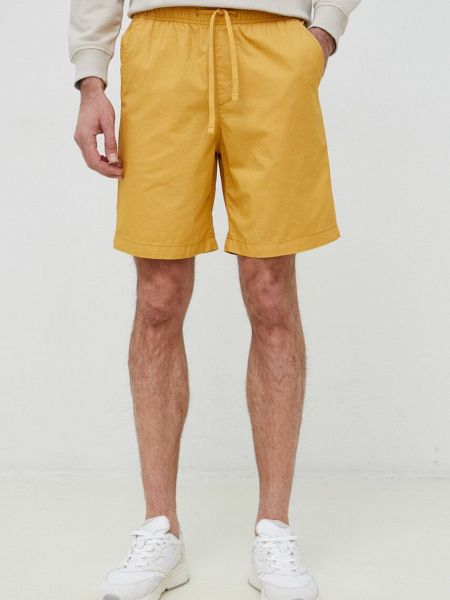 Памучни панталон Gap жълто