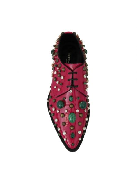 Calzado de cuero de cristal Dolce & Gabbana rosa