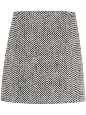 Μάλλινη φούστα mini με μοτίβο ψαροκόκαλο Ermanno Scervino