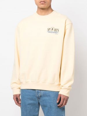 Sweatshirt mit rundem ausschnitt Sporty & Rich gelb