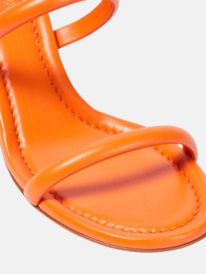 Kožené sandály Gianvito Rossi oranžové