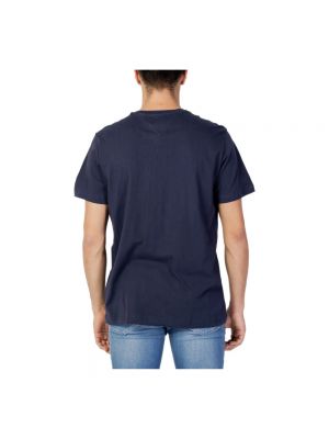 T-shirt con stampa con scollo tondo Tommy Jeans blu