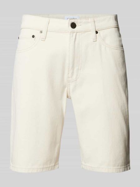 Szorty jeansowe z kieszeniami Ck Calvin Klein białe