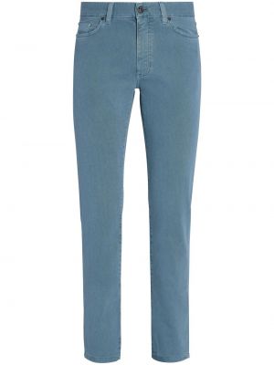 Slim fit skinny fit-jeans Zegna blå