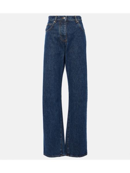 Høy midje straight jeans Ferragamo blå