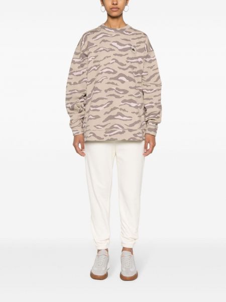 Langes sweatshirt mit print mit leopardenmuster Adidas By Stella Mccartney