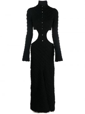 Плетена коктейлна рокля Ambush черно