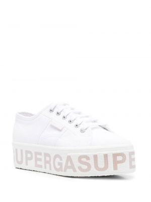 Sneakersy z nadrukiem Superga białe