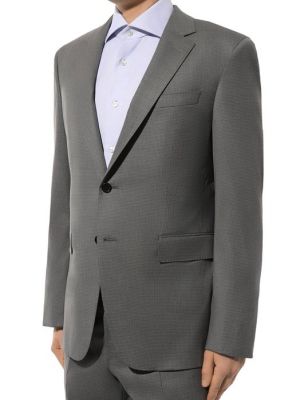 Шелковый костюм Boss серый