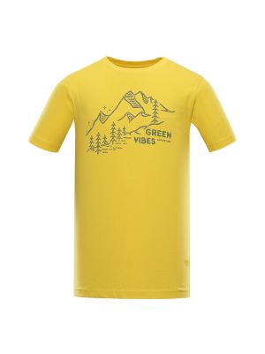 Bavlnené polokošeľa Alpine Pro žltá