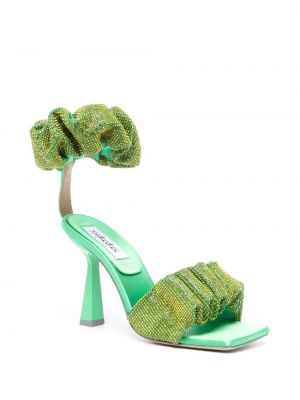 Sandale mit kristallen Sebastian Milano grün