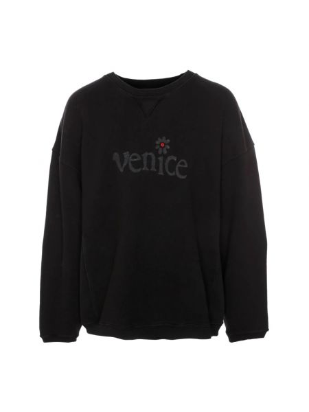 Oversize sweatshirt mit rundhalsausschnitt Erl schwarz