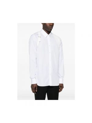 Camisa de seda de algodón Alexander Mcqueen blanco