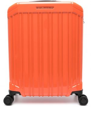 Slim fit bőrönd Piquadro narancsszínű