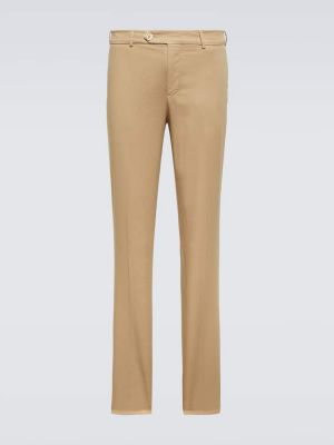 Pantalones chinos slim fit de algodón Brunello Cucinelli beige
