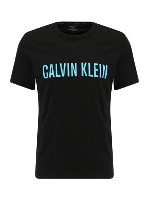 Bavlnené priliehavé tričko s potlačou Calvin Klein Underwear - čierna