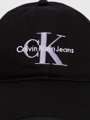 Pamučna kapa Calvin Klein Jeans crna