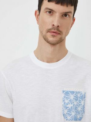 Памучна тениска с дълъг ръкав с апликация Bomboogie бяло
