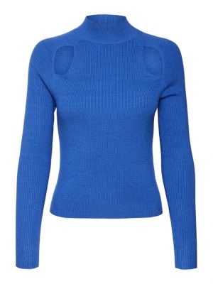 Пуловер slim Vero Moda синьо