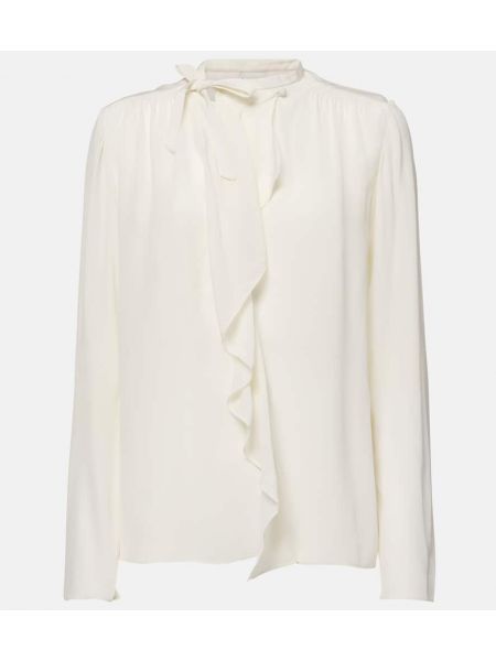 Ruffle silke bluse Isabel Marant beige