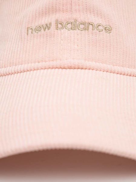 Kapa iz rebrastega žameta New Balance roza