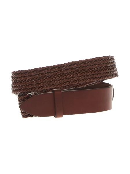 Cinturón de cuero con trenzado Orciani marrón