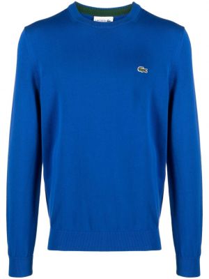 Pamučni džemper Lacoste plava