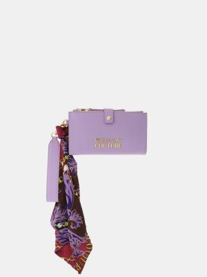 Cartera con cremallera Versace Jeans Couture violeta