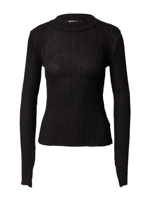 Пуловер slim Gina Tricot черно