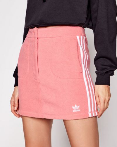Slim fit mini sukně Adidas růžové