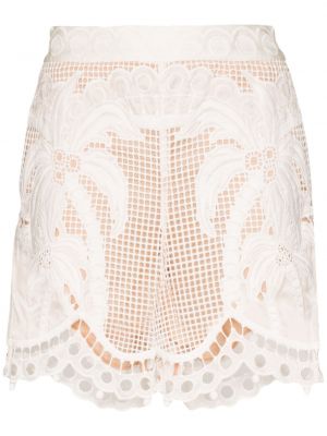 Blonder floral shorts Zimmermann hvit