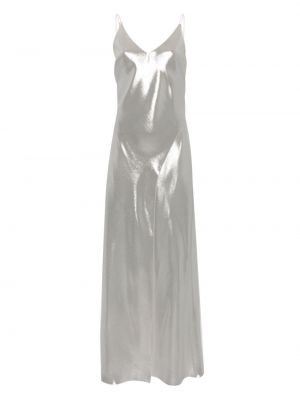 Svilena haljina Carine Gilson srebrena