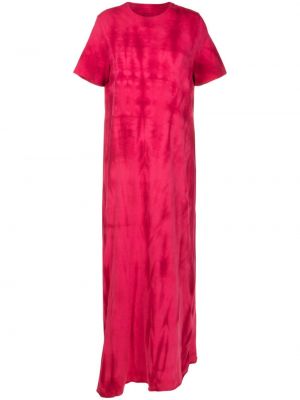 Bavlněné dlouhé šaty Osklen růžové