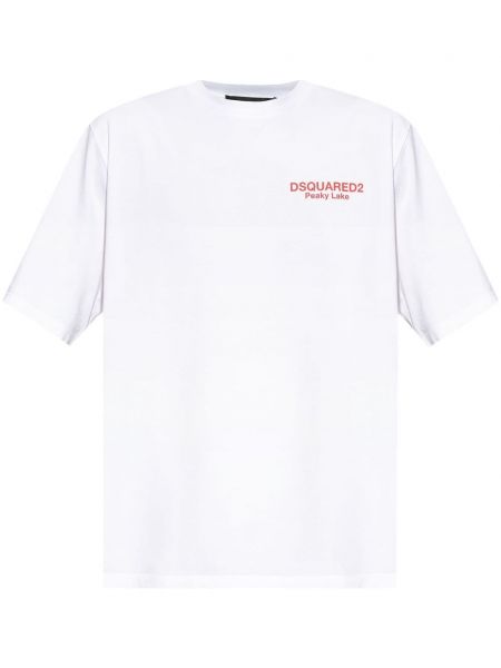 Μπλούζα με σχέδιο από ζέρσεϋ Dsquared2 λευκό