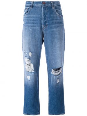 Джинсовые укороченные джинсы J Brand, синие