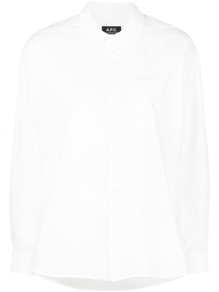 Camicia di cotone A.p.c. bianco