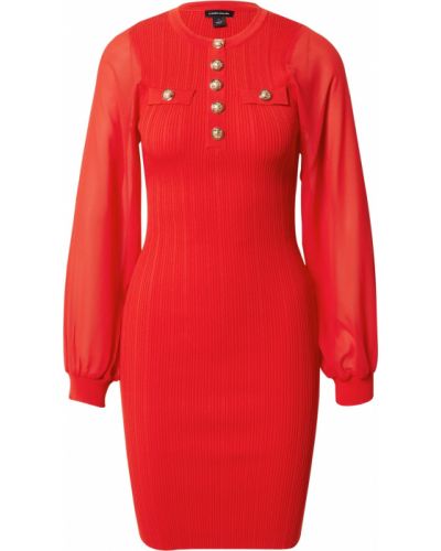 Pletené pletené šaty Karen Millen červená