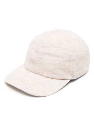 Lininis kepurė su snapeliu Eleventy smėlinė