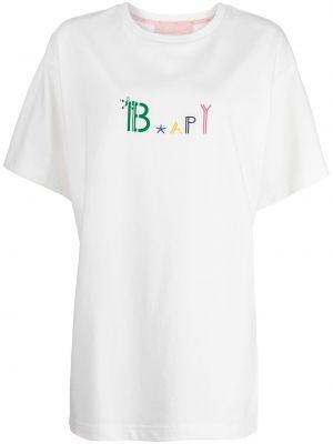 T-shirt med broderi Bapy By *a Bathing Ape® vit