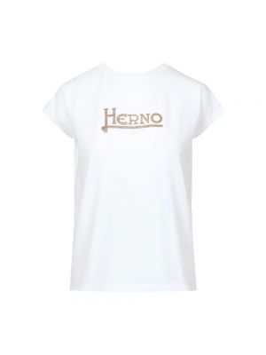 Koszulka z nadrukiem Herno biała