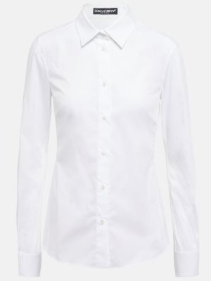 Bombažna srajca Dolce&gabbana bela