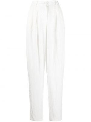 Pantaloni a vita alta Emporio Armani bianco