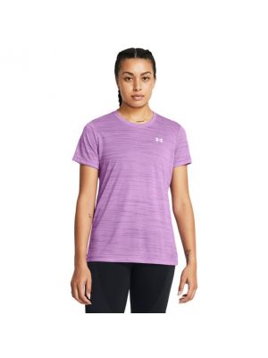 Camiseta deportiva con rayas de tigre Under Armour violeta