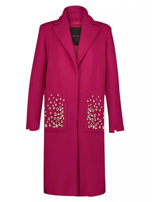 Шерстяное пальто Dawn Levy розовое